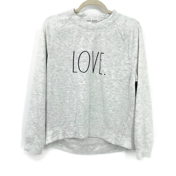 Rae Dunn LOVE Long Sleeve Soft Pullover Sweatshirt - Picture 1 of 10
